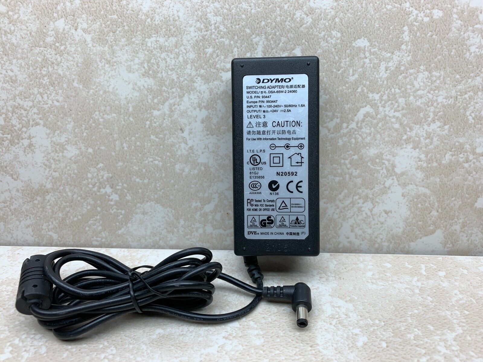NEW 24v 2.5A DSA-65W-2 24060 AC ADAPTER FOR Dymo LabelWriter Thermal Printer OEM Power Supply